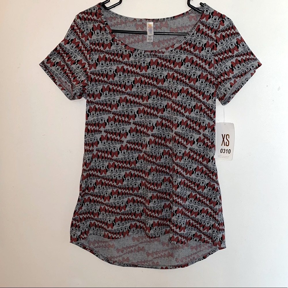 Lularoe Disney Minnie Mouse High Low Classic T (NEW WITH TAGS) Size: XS